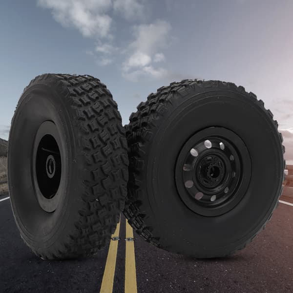 Sorte gummidék for WPL C-34 1/16 4WD Militærbil