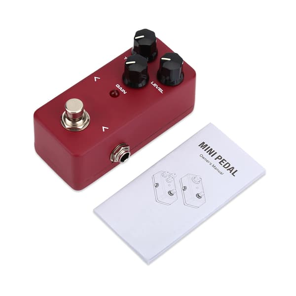 KOKKO FDS 2 Mini Distortionpedal för gitarr i aluminiumlegering 6,35 mm Jack