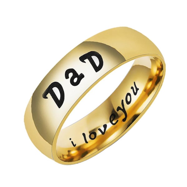 Mode Mamma Pappa Dotter Son Bokstäver Band Rostfritt stål Familjemedlem Ring Daughter US 10