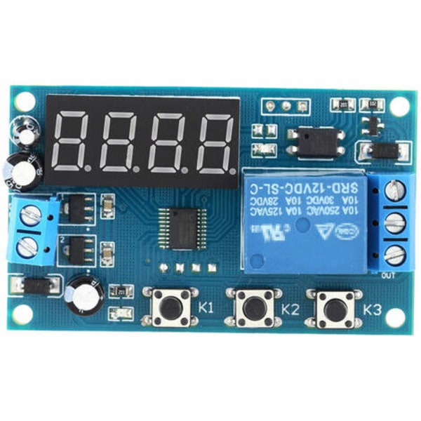 Multifunktions Forsinkelsestid Cycle Control Switch Modul Timer Relæ DC 12V, Yya-1