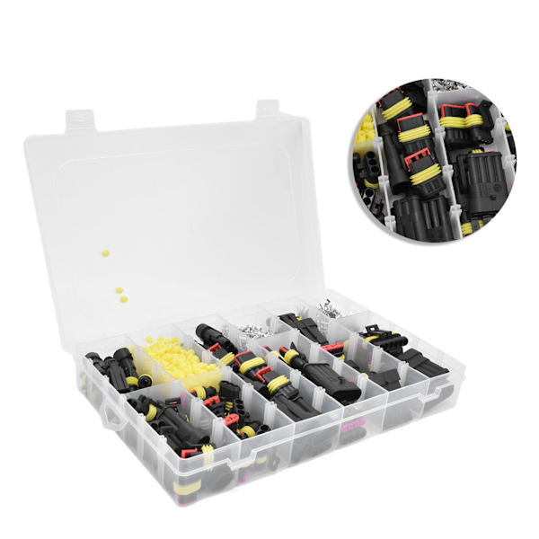 1004 PCS Automotive Connector Vedenpitävä johdinpistoke uros- ja naarasliittimen 1-6-nastainen sarja