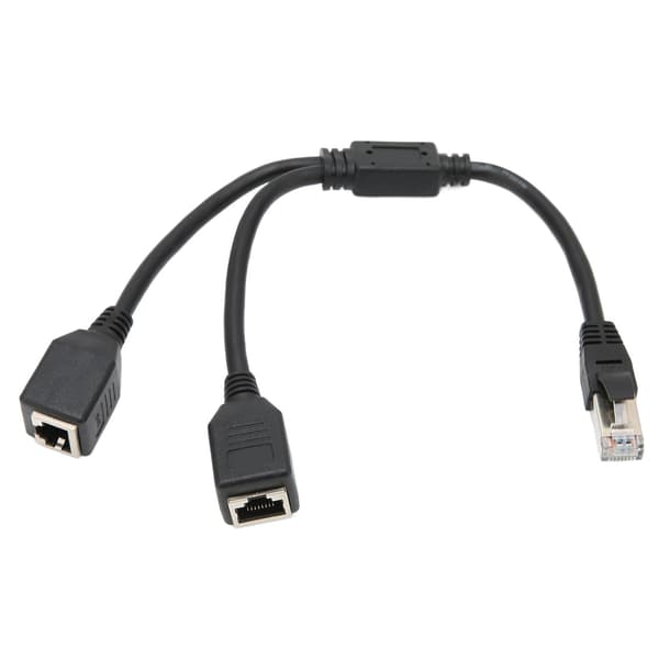 RJ45 Ethernet Adapter 1 til 2 Port Kabel Forlænger Fremragende Forbindelse Signal Overførsel Socket