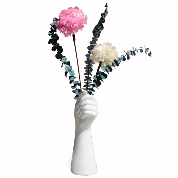 Vit keramisk blomvas för hydroponisk blomsterarrangemang bordsdekoration