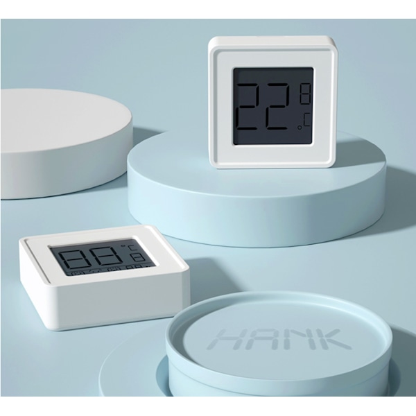 Termometer, Exakt växthustermometer Mini Digital fuktmätare, Vit,