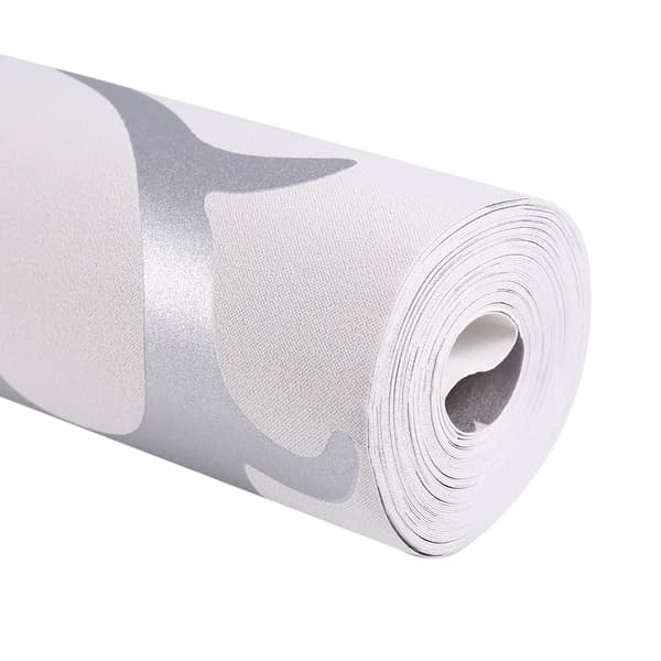 3D Vertikal Tapet Silver Nonwoven Sovrumsinredning