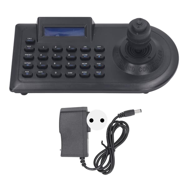 LCD Analog PTZ Kamera Tastatur med 4D Joystick PTZ Speed Dome Kamera Kontroll for Linux EU Plugg 100‑240V