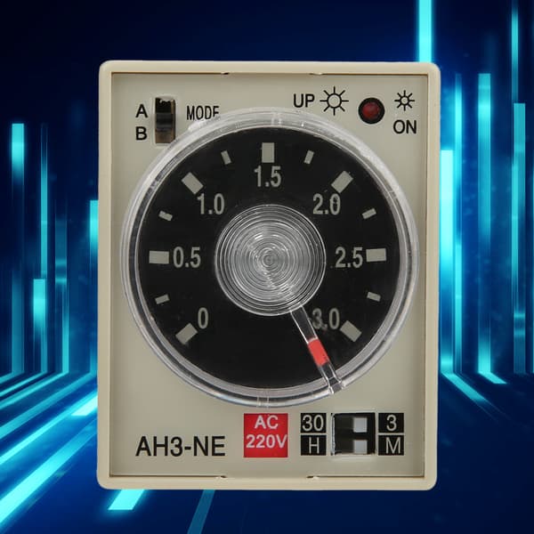 AH3 NE AC220V Mini Multi Tidsperiode Justerbart Forsinkelsesrelæ Dobbelt Position