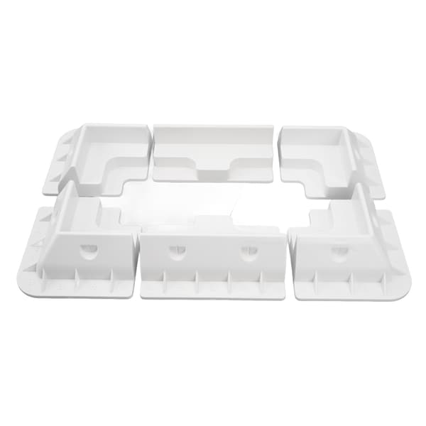 6 ST Solpanel Hörnmontering UV-beständig Borrfri ABS-plast Anti-Aging för RV Båt Vit