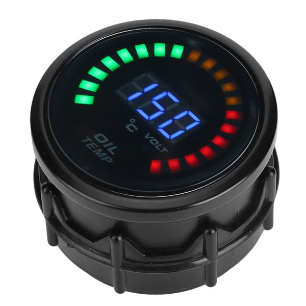 52 mm digital olietemperaturmåler LED farve LCD-display med sensor ledningsnet bilmåler