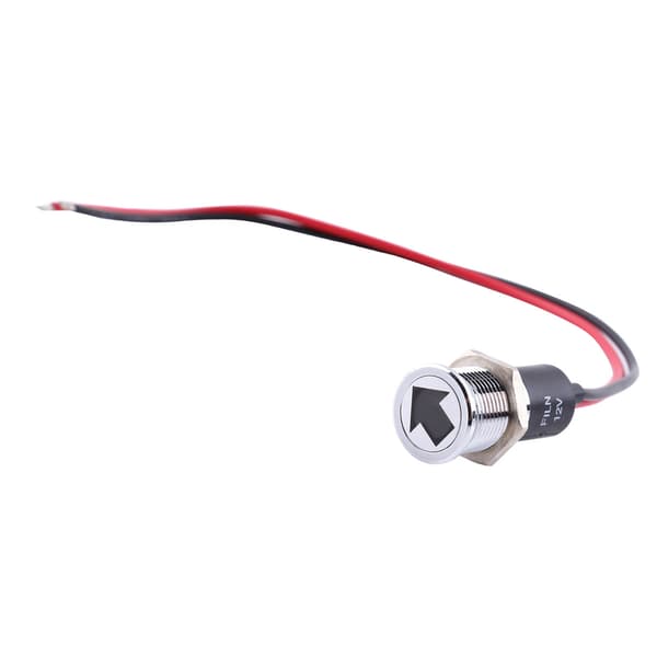 Rød Blå Grønn 12V 14mm LED Dash Panel Varsel Dim Blinklys Indikator