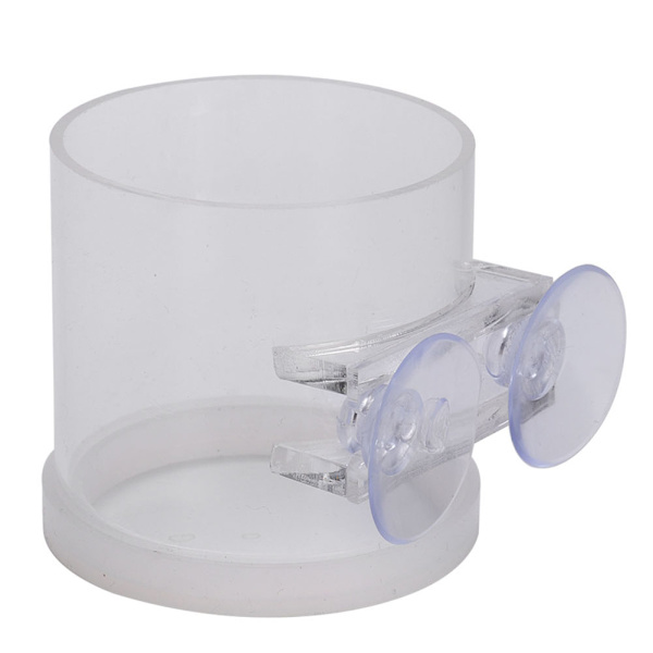 Akryl Transparent Fiskmatningsring Sugkopp Akvariefoder