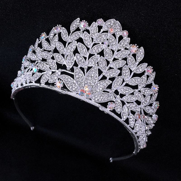 Europæisk og amerikansk barok Bride Crown Fascinator Rhinestone Hår Ornamenter Princess Crown Gold