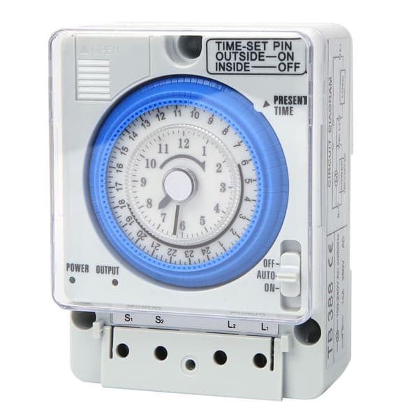 Mekanisk Timer 15 Minutter 24 Timer Tidskoblingsrelé AC250V 20A Ikke Strømbrudd