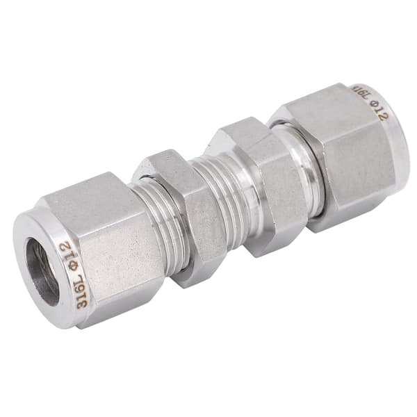 316 rustfrit stål dobbelt ferrule kompressionsfitting union adapter 1/2 tomme