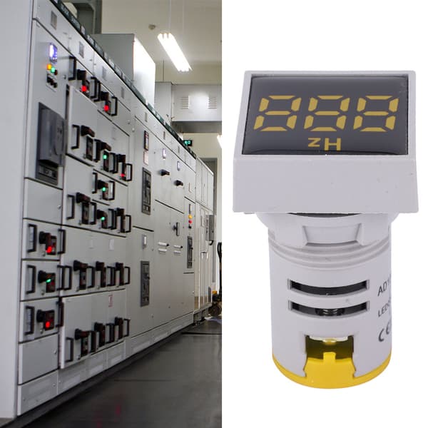 Digital LED Frekvensindikator AC 100V til 380V 20Hz til 75Hz Gul
