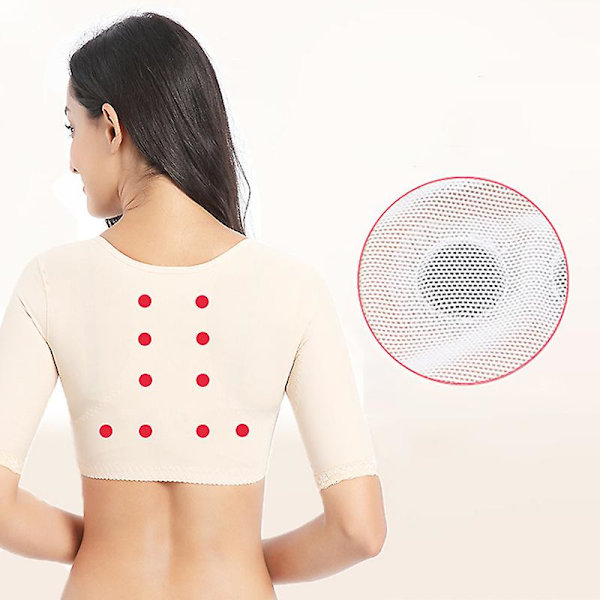 Dame pukkelrygget korrigerende korset shaper top Black 2XL