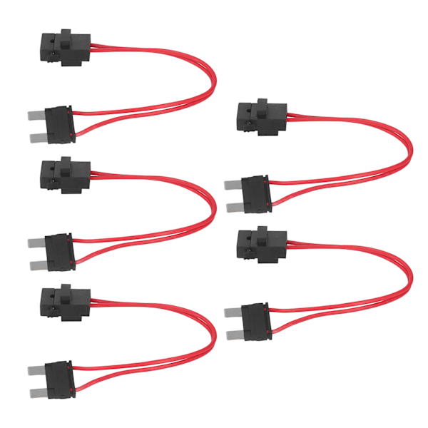 5 stk. sikringsholder-kontakt for bil, minitunge ledning for kjøretøy ATM 20A 16AWG med 5 sikringer ACL L 29,2 mm