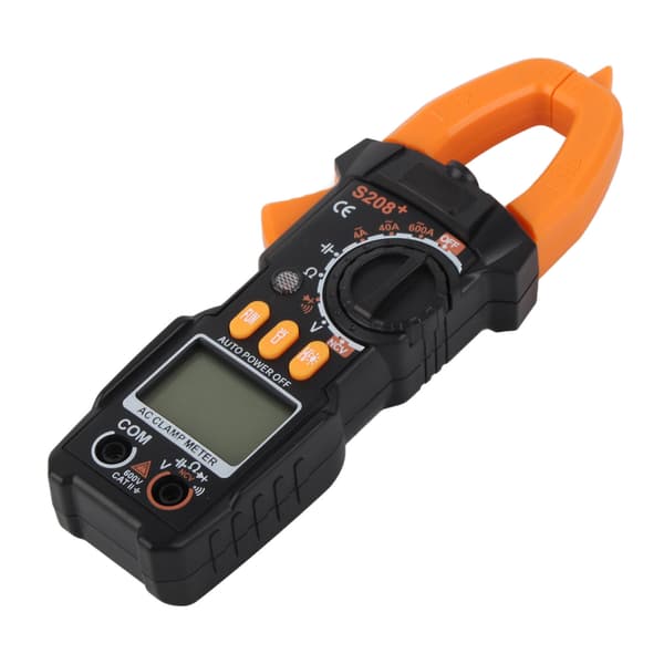 Digital Clamp Multimeter Hög Noggrannhet 2-600A AC DC Amp Spänning Kapacitansmätare Testare