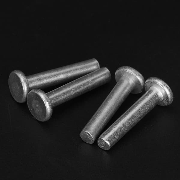 100 stk. GB867 M4 Aluminium Fladt Hoved Solid Nitter M4x25