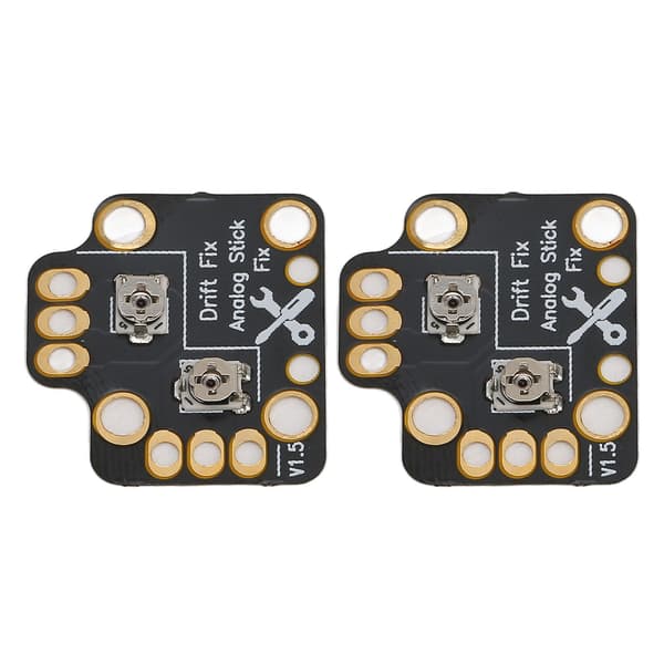 2 st Reparationskort för Gamepad-Joystick Drift, Universal 3D Analog Stick Drift Fix Mod för Spelkontroller, Svart