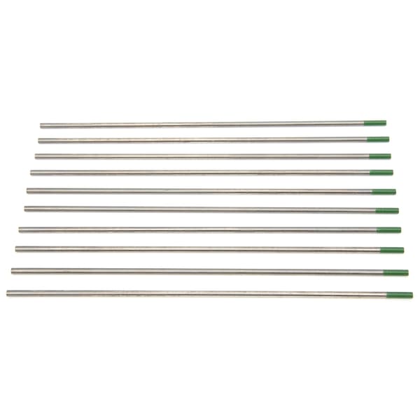 10-pak Grøn Tip TIG Wolframelektrode 2,4 x 150 mm Svejsetilbehør