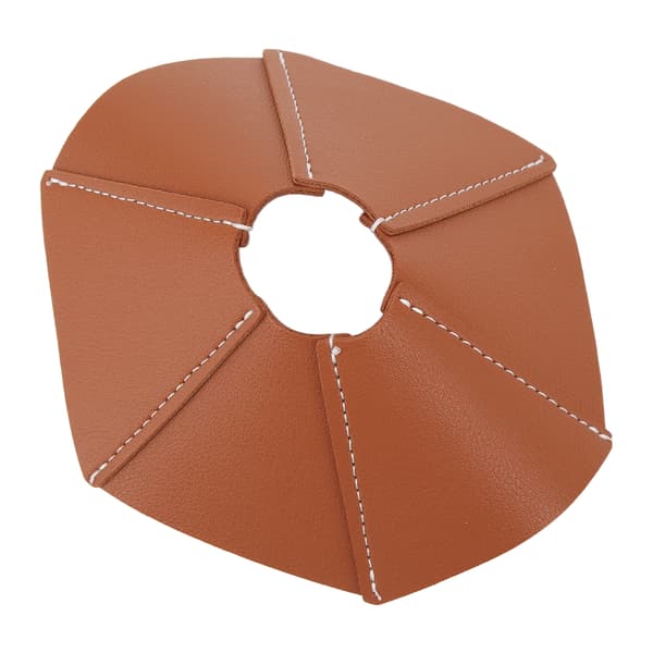 Læder Lampeskærm Brun Patchwork Retro Design Pære Cover