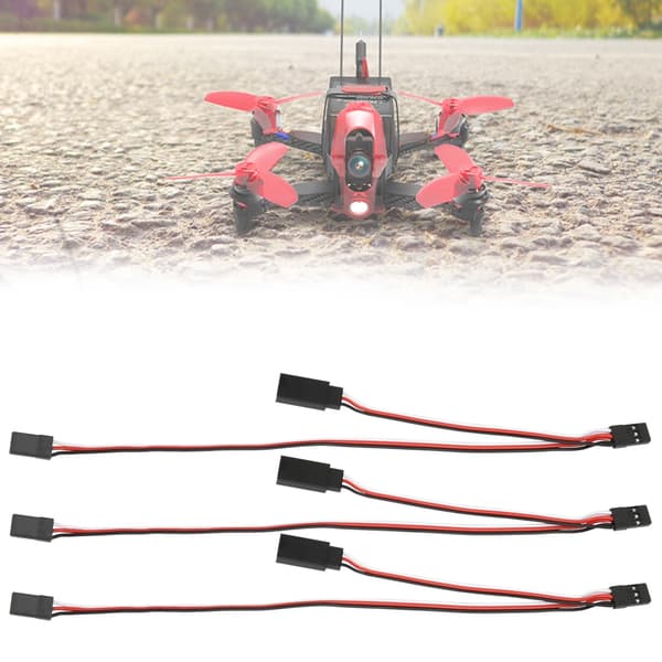 3 stk RC Bil Helikopter Servo Mottaker Forlengelsesledning Kabel RC Tilbehør