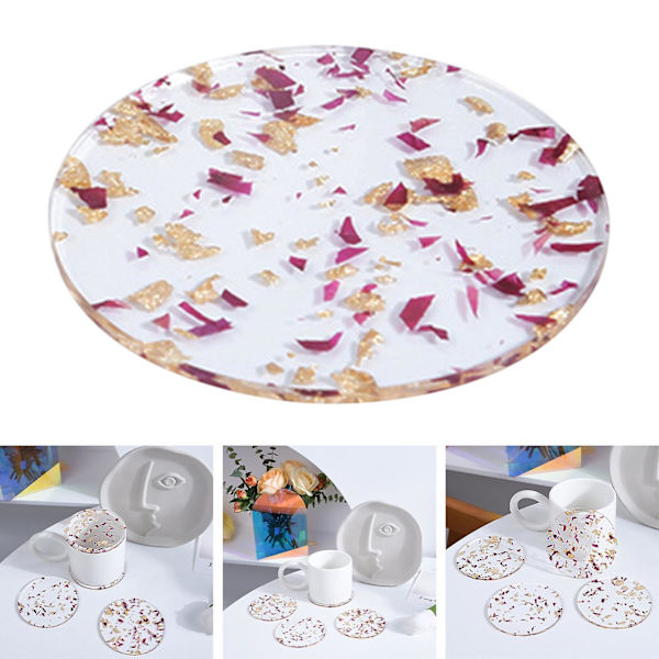2 X Cup Coaster Nordic Style Liukumaton Pyöreä Monikäyttöinen Eristetty Akryyli Coaster Keittiötarvikkeet