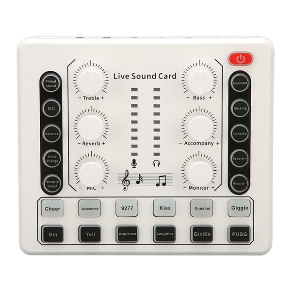 Live Lydkort Multiple Voice Effects Mini Mixer Board til Streaming Home KTV