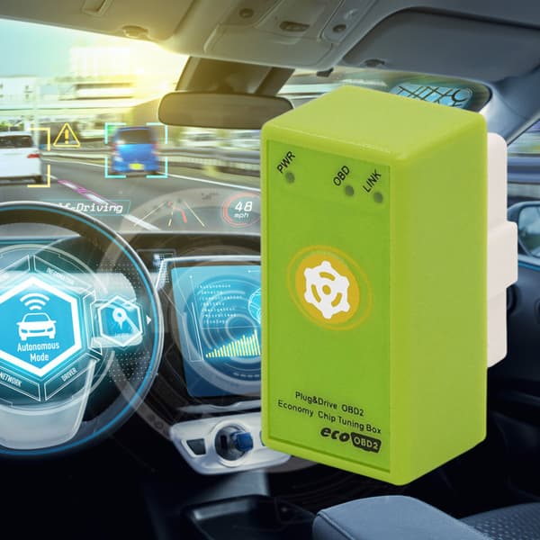2 i 1 Ekonomi Chip Tuning Box Extra Modul för Bensin Bränslebesparing Plug Drive Bränslesparare