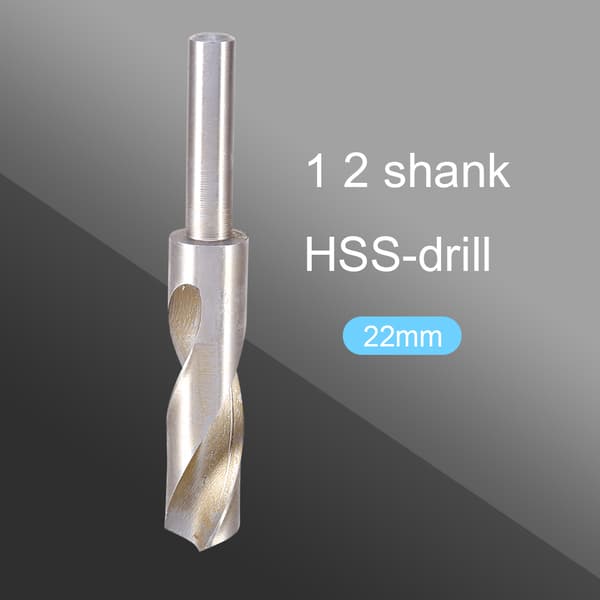 22mm HSS Höghastighetsstål Spiralborr 12.7mm Frässkaft