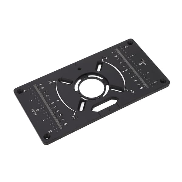 Universal Overfræserbord Flipboard Indsatsplade Trimmermaskine i Aluminiumlegering Sort