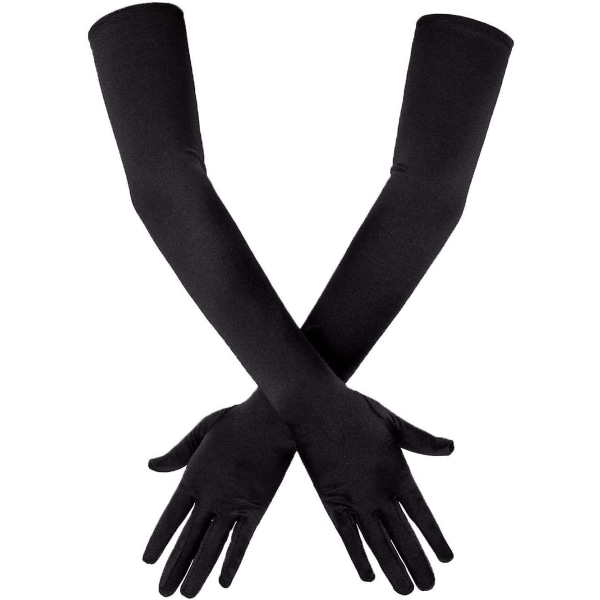 Dansehandsker - 52 cm sort par