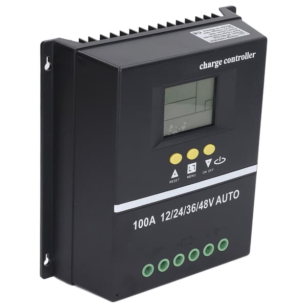 MPPT Solar Charge Controller Dobbelt USB-port Bagbelyst LCD-skærm Solpanel Regulator 12V 24V 36V 48V Adaptiv