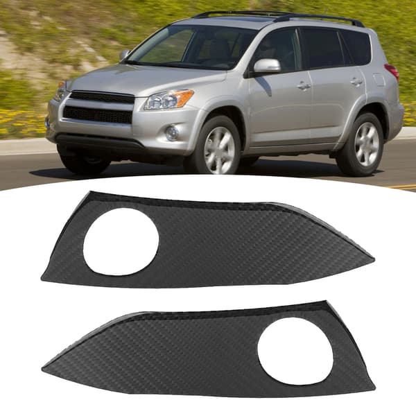 2 stk. Kulfiber Advarselslys Afbryderpanel Trimramme Passer til Toyota RAV4 2006-2012