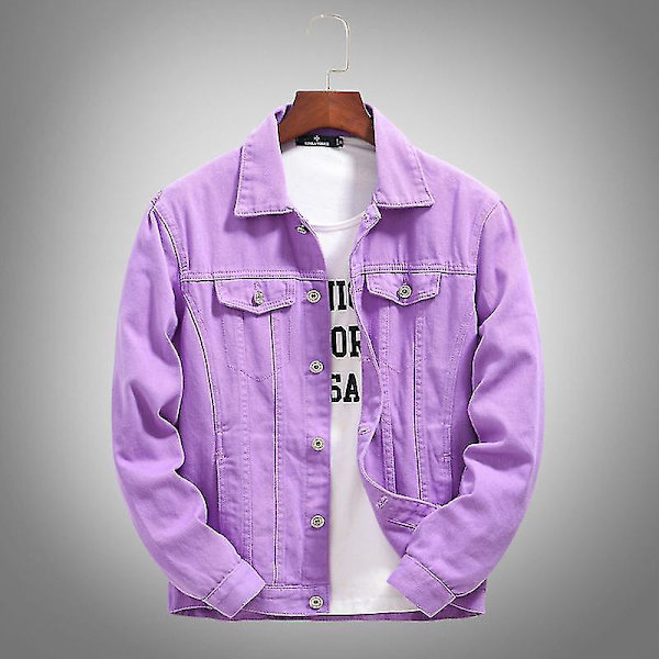 Miesten takit Streetwear Farkkutakki Casual muoti A Purple Aisan XXL