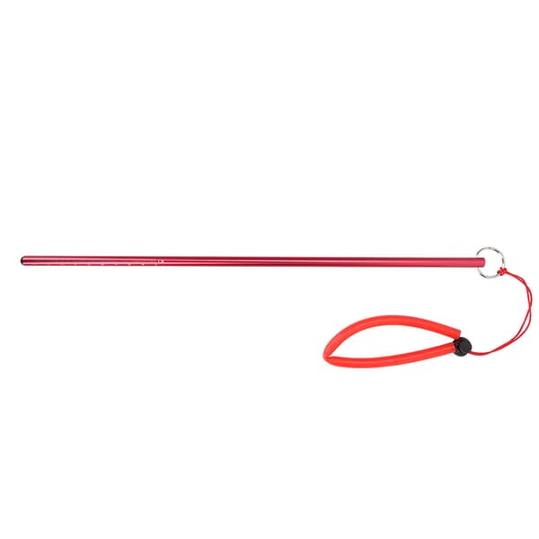 Dykking Tickle Stick aluminiumslegering med håndleddsstropp rød