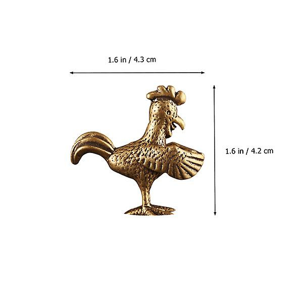 2st Retro Zodiac Chicken Ornament Diy Key Chain Pendant Mini Chicken Ornament