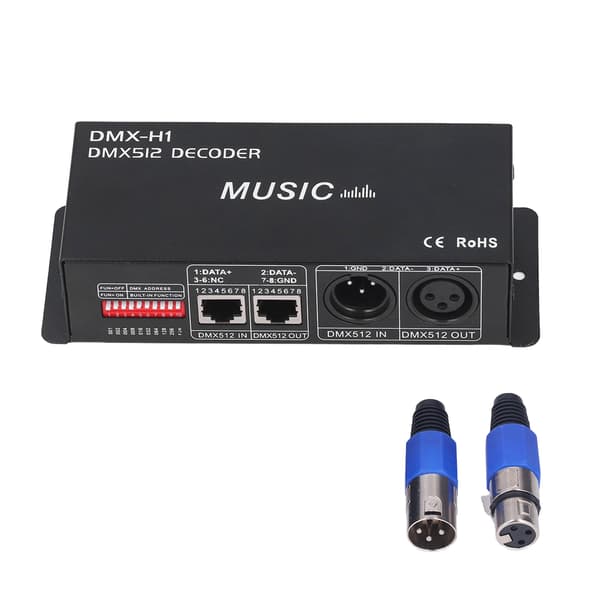 4-kanals DMX 512 Decoder Justerbar RGB Dimmer LED-kontroller för Barer Hotell Sober 8A