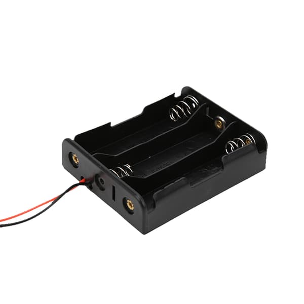 5 Slot 18650 Batteriholder Sort 3 Spor med Seriel Forbindelse til 2 Ledninger