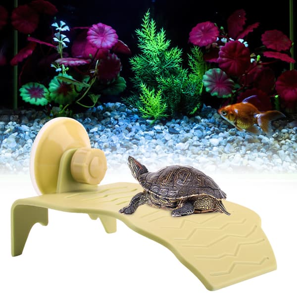Gul S Flydende Solplatform Klatreø til Akvarium Skildpadder