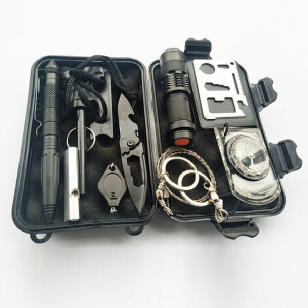 Emergency Survival Kit, Multifunktionelt Survival Survival and Rescue Kit Udendørs multiværktøj udendørs SOS førstehjælpsforsyning