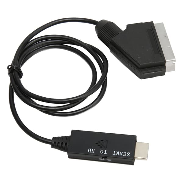 SCART til HD Multimedia Interface Konverter Adapter 1080P Lyd Videokabel DC 5V