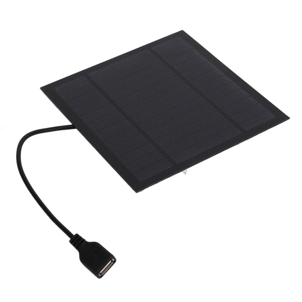 5W Mini Solcellepanel USB Vifte Strømbank for Hjemmekontor Utendørs