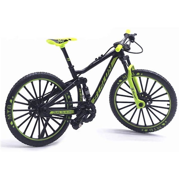 Finger Mountain Bike, Metal Cykel Model 1:10 Model Cykling Diecast Toy Desk Craft Collection