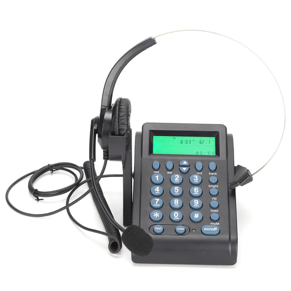 HT910 Fastnet Call Center Telefon med Støjreducerende Headset til Kontor og Hjem