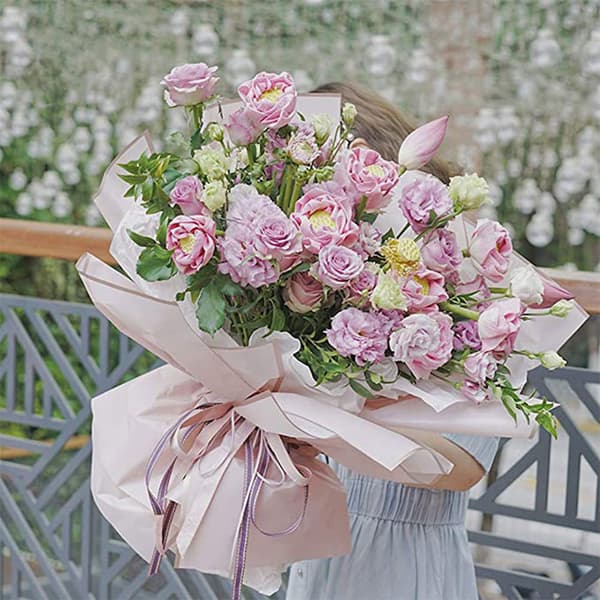 20 Ark Vattentätt Blomsterpapper Fräscha Blommor Bukett Presentförpackning