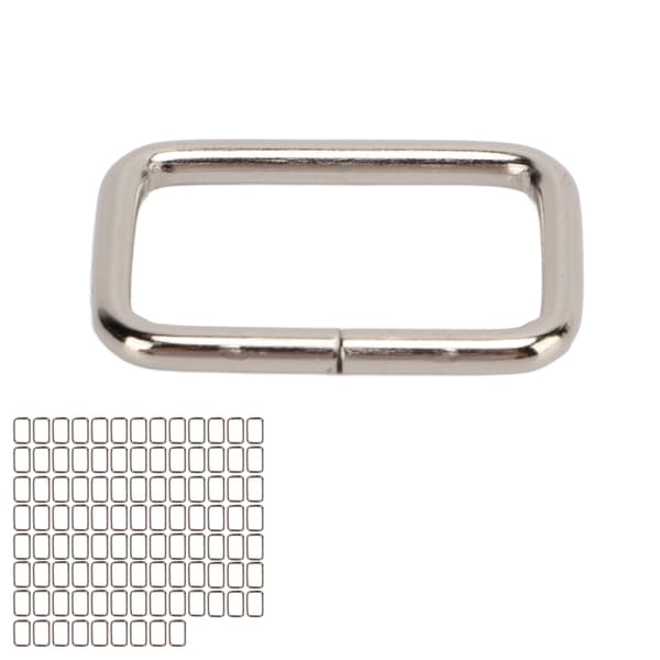 Firkantede metallspenner DIY syutstyr 100 stk