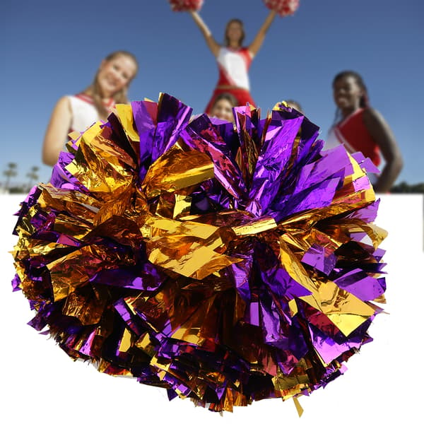 2 stk Dobbelt Hode Cheerleading Dance Pompoms Blomst Ball for Sport Match Tilbehør