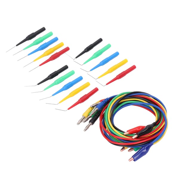 Bananplugg Testkablar Kit Nickelpläterade Bakre Sondstift Multimeter 4mm JT8005